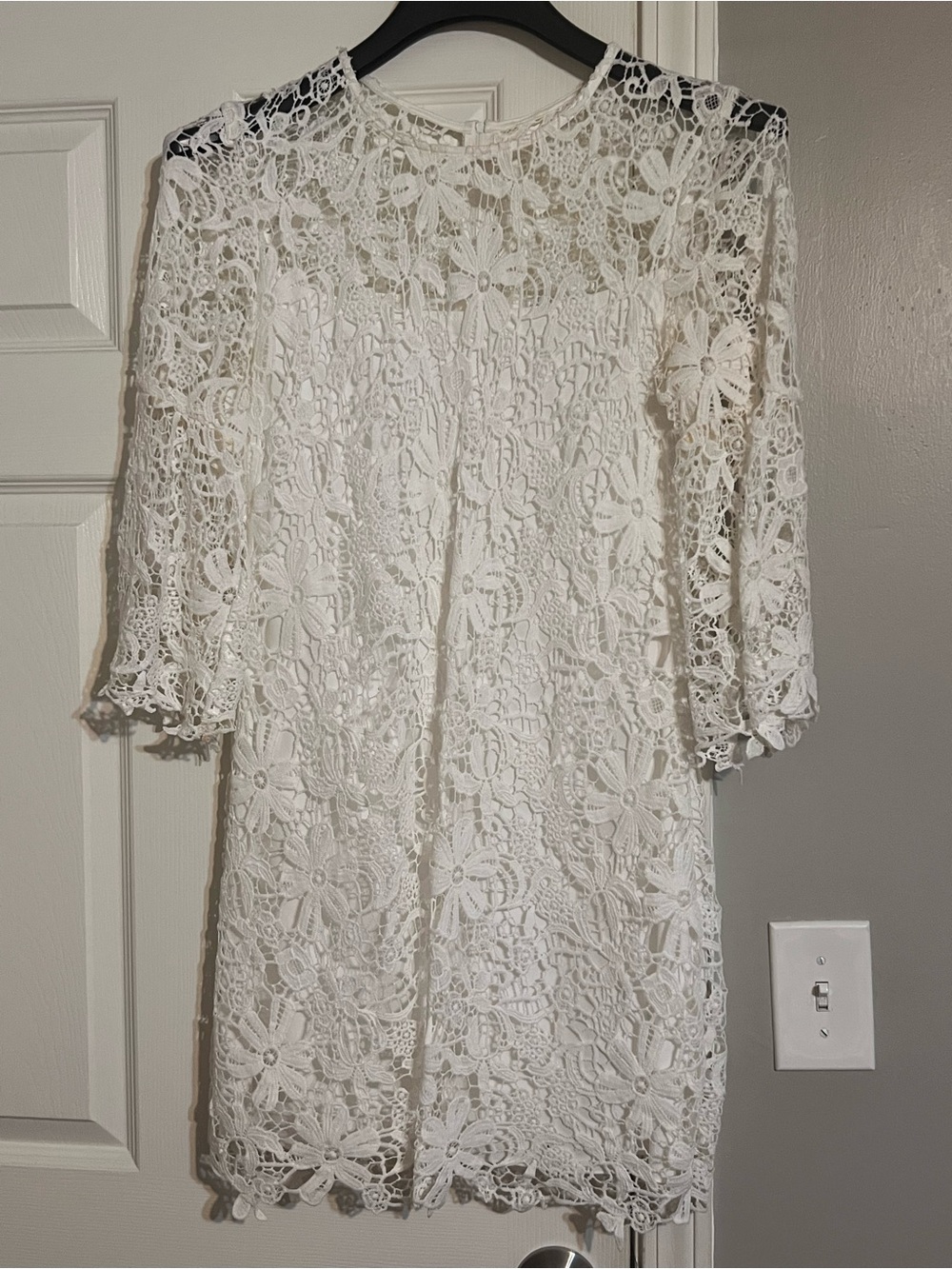 Bisou Bisou White Crochet Lace Top